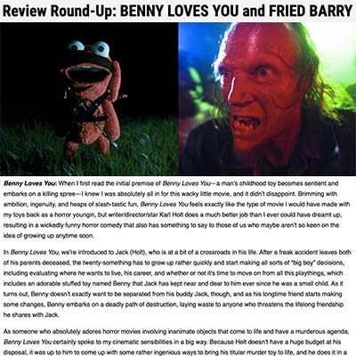 Review Round-Up: BENNY LOVES YOU and FRIED BARRY